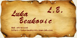 Luka Beuković vizit kartica